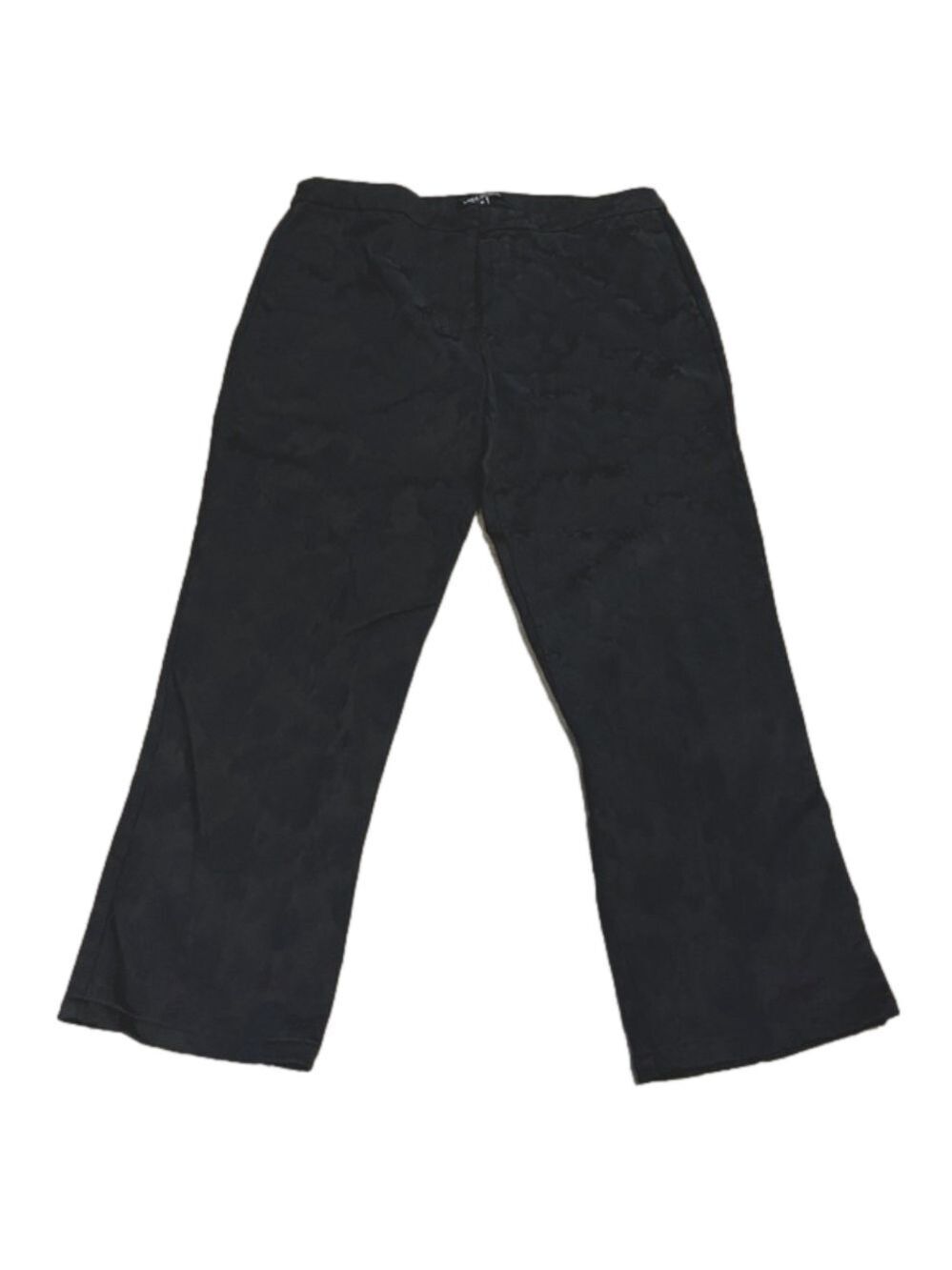 LINEA DOMANI Black Floral Jacquard Cigarette Pant, 12